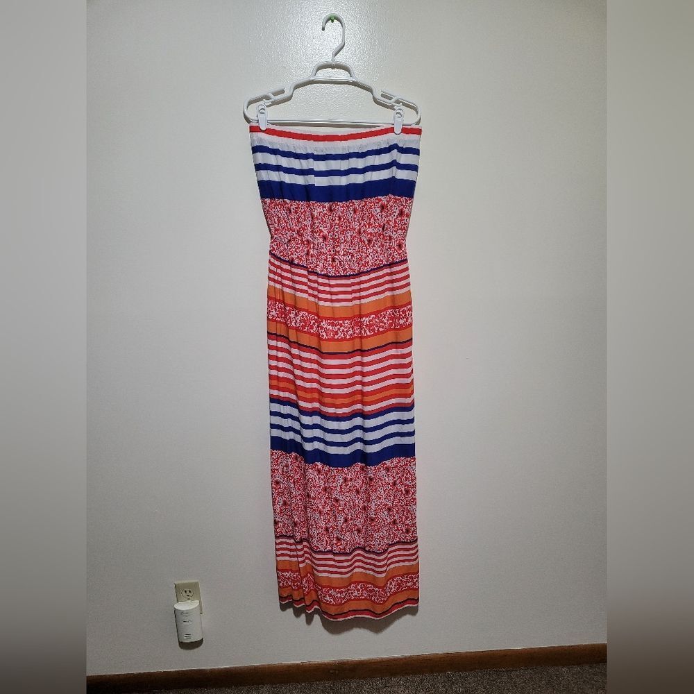 Tommy Bahama Red and White Sleeveless Maxi Dress - Picture 3 of 6